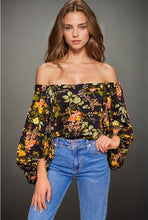 Load image into Gallery viewer, Night Bloom Off The Shoulder Top