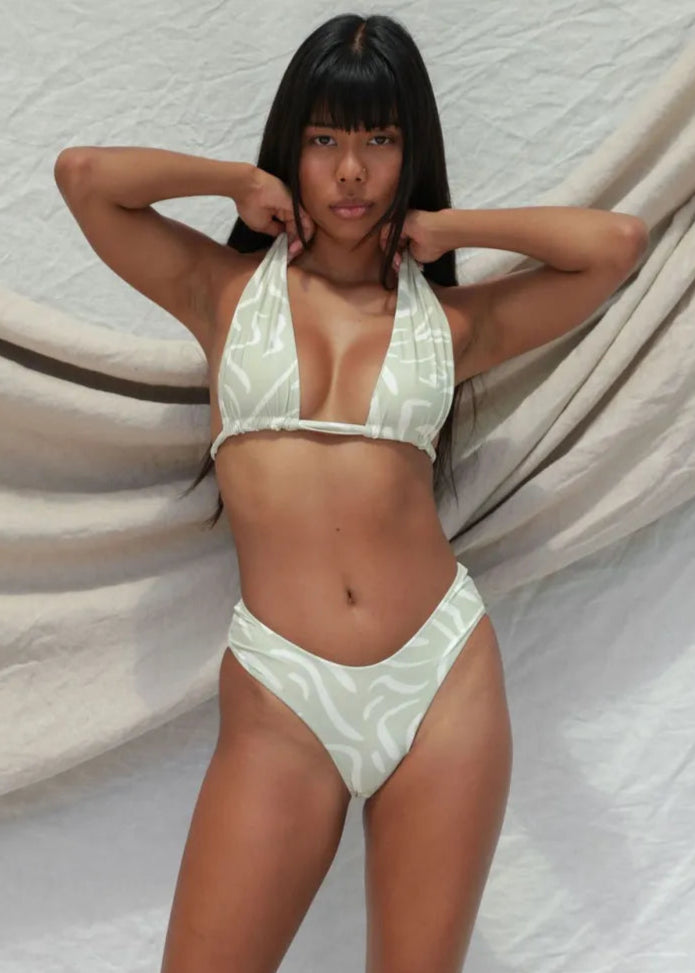 Rico Bikini Top - Aloe Lines