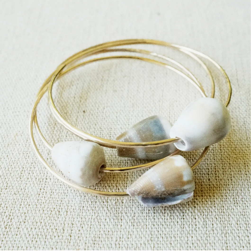Single Cone Shell Bangle