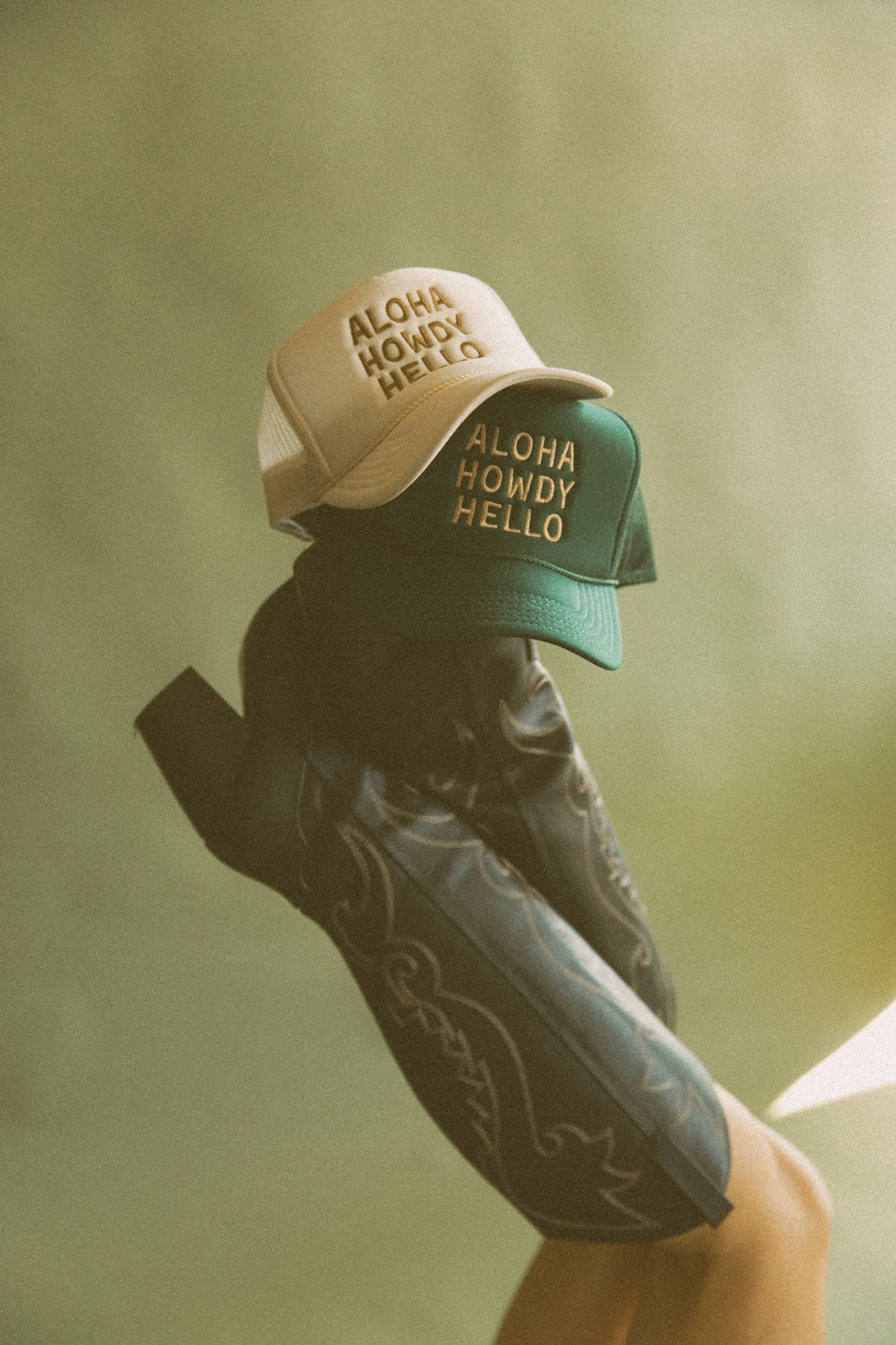 Aloha Howdy Hello Trucker Hat