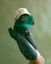 Load image into Gallery viewer, Aloha Howdy Hello Trucker Hat
